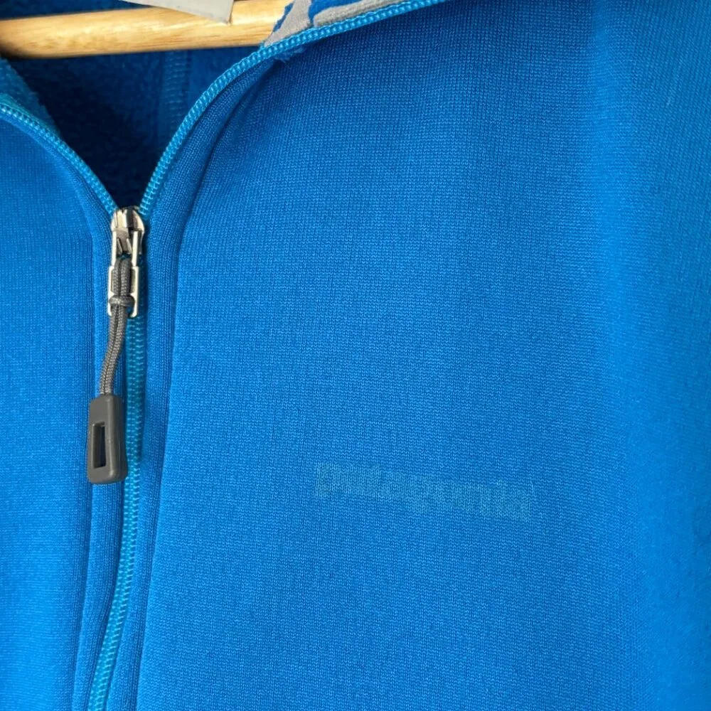 Patagonia Men's Blue Fleece Quarter Zip Pullover Long Sleeve Size Large A112